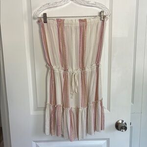 Striped Strapless Dress